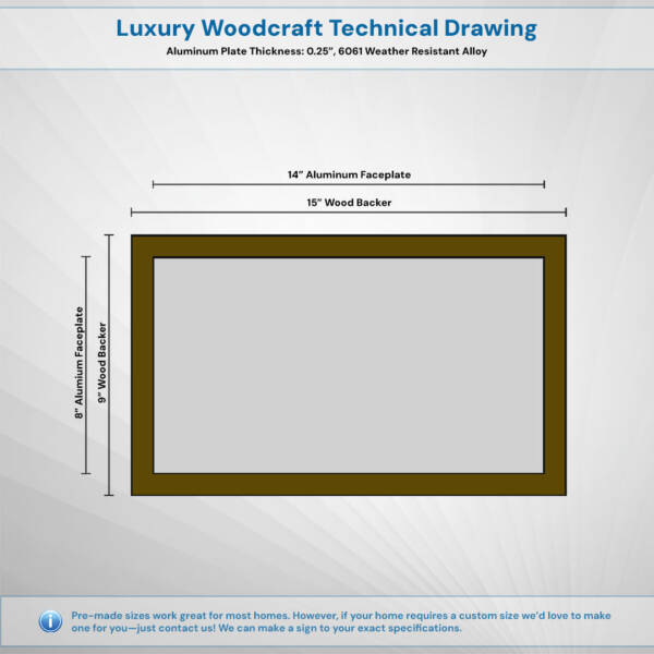 luxury woodcraft horizontal technical drawing large